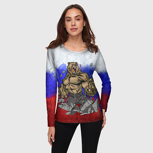 Народные женские футболки с рукавом «Я Русский»