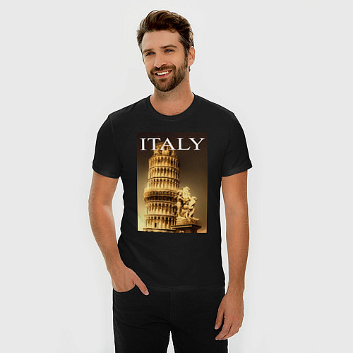 Итальянские мужские приталенные футболки