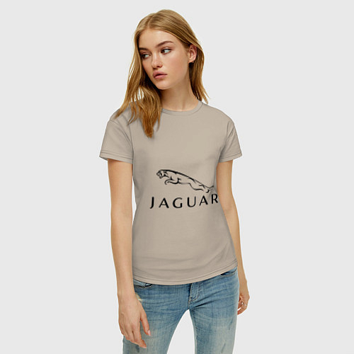 Женские хлопковые футболки Ягуар