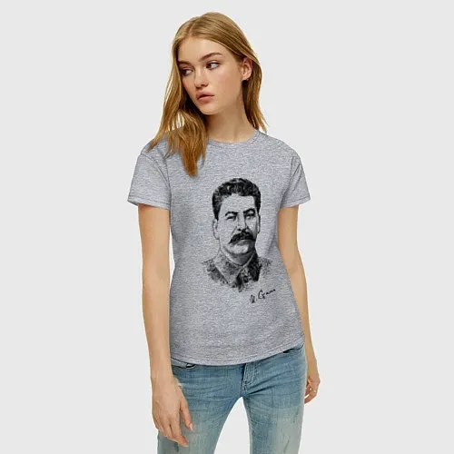 Женские хлопковые футболки Иосиф Сталин