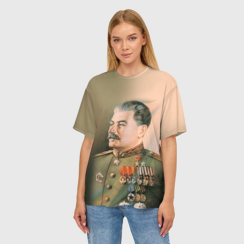 Женские футболки оверсайз Иосиф Сталин