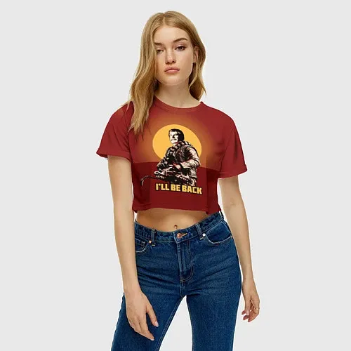 Женские укороченные футболки Иосиф Сталин