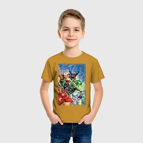 Детские хлопковые футболки Лига справедливости