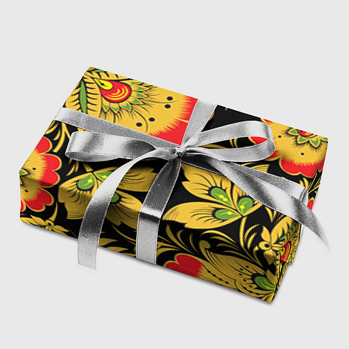 Бумажная упаковка с хохломой