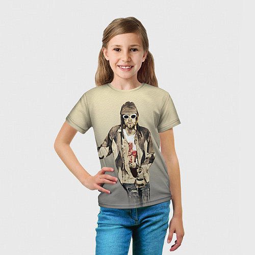 Детские 3D-футболки Курт Кобейн