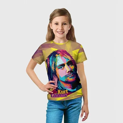 Детские 3D-футболки Курт Кобейн