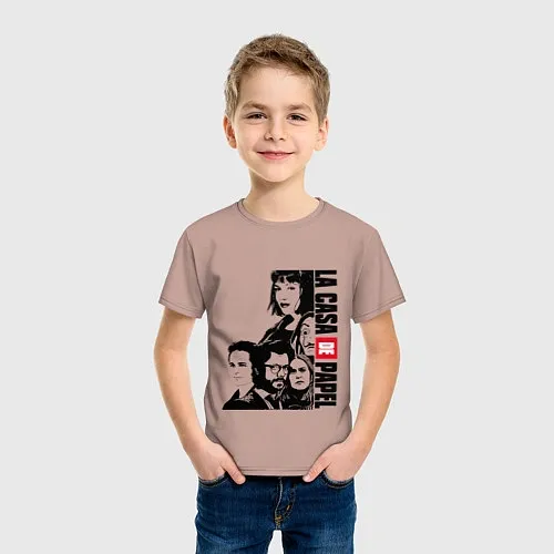 Детские хлопковые футболки Бумажный дом