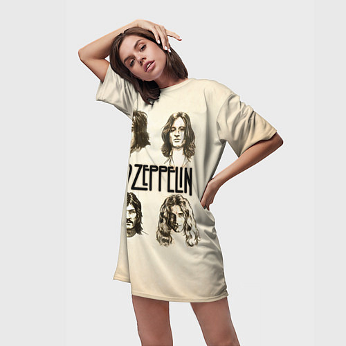 Женские длинные футболки Led Zeppelin