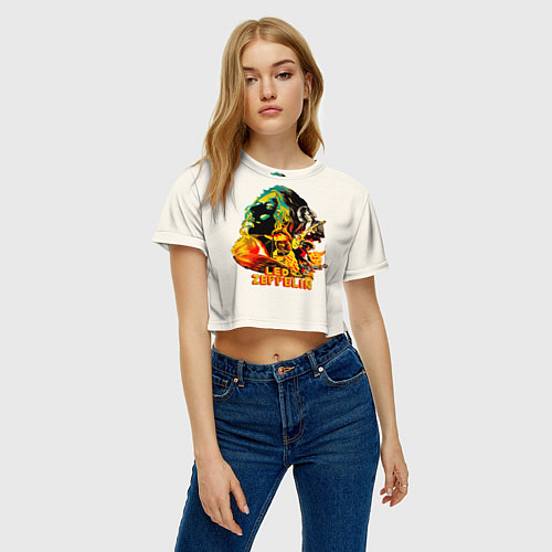 Женские укороченные футболки Led Zeppelin