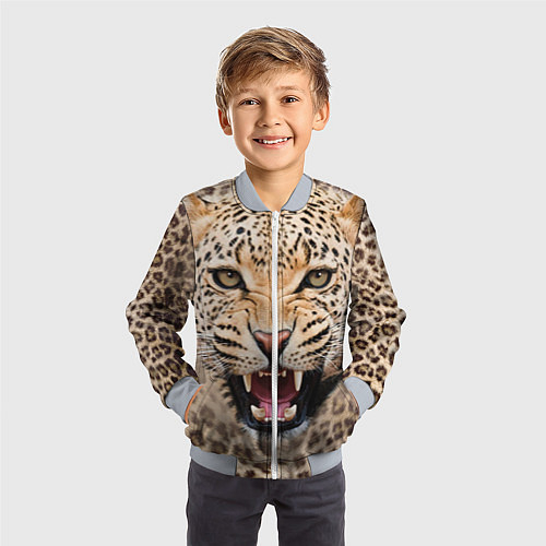 Детские куртки-бомберы с леопардами
