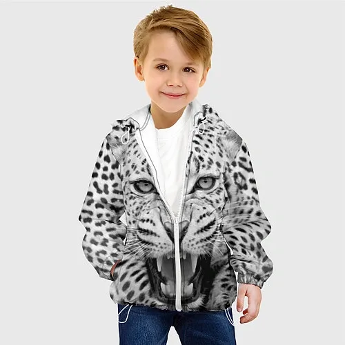 Детские куртки с капюшоном с леопардами