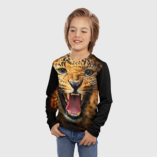 Детские футболки с рукавом с леопардами