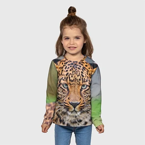 Детские футболки с рукавом с леопардами