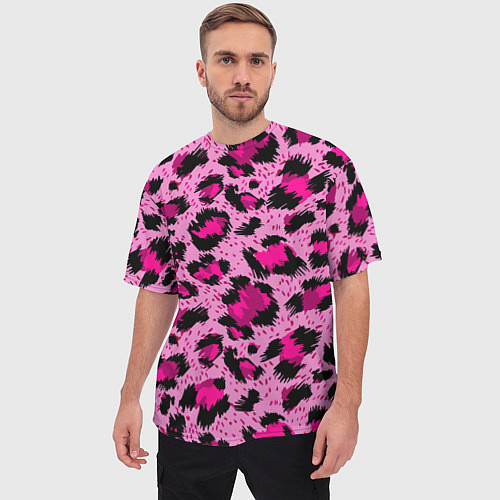 Мужские футболки оверсайз с леопардами