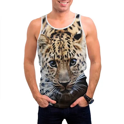 Мужские 3D-майки с леопардами