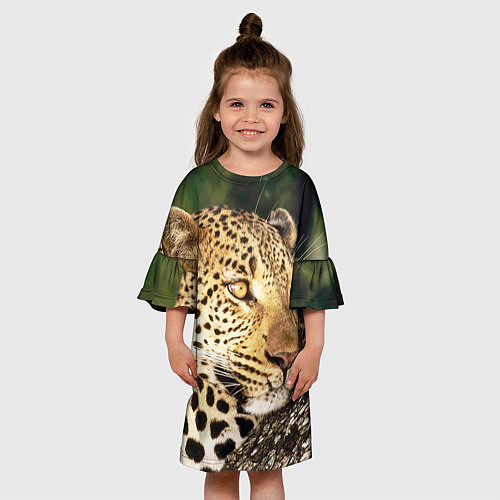 Платья укороченные с леопардами