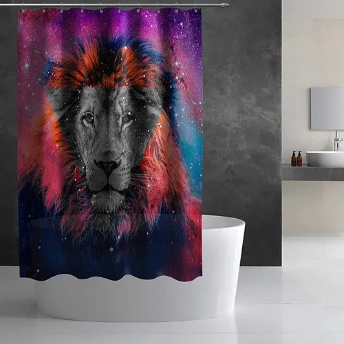 Шторки для душа со львами