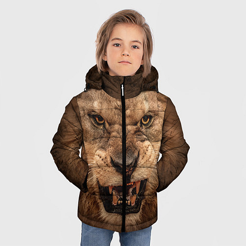 Детские куртки с капюшоном со львами