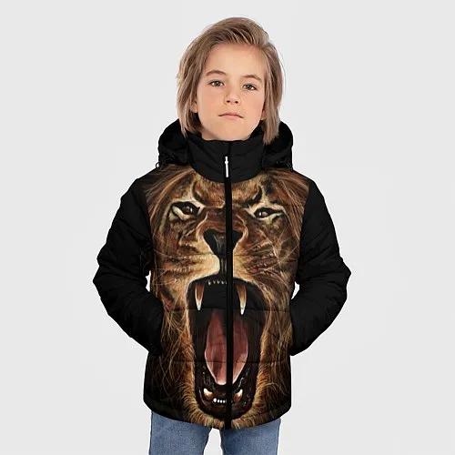 Детские куртки с капюшоном со львами