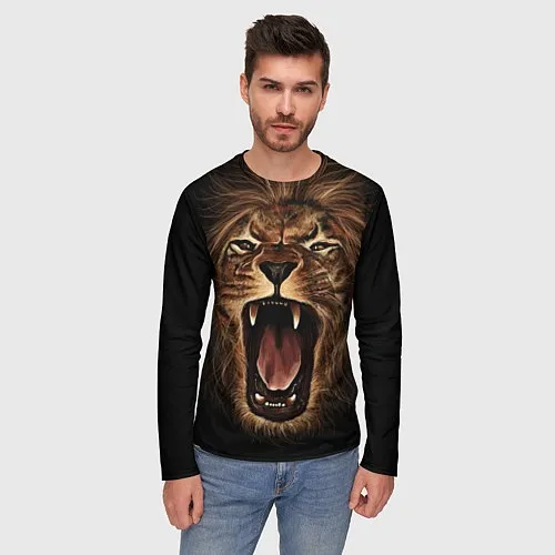 Мужские футболки с рукавом со львами