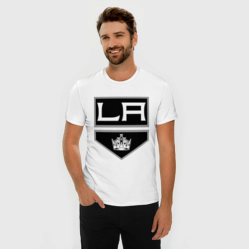 Мужские приталенные футболки Лос-Анджелес Кингз