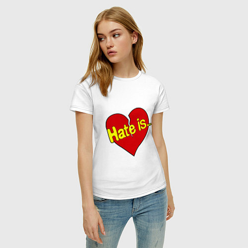 Женские хлопковые футболки Love is