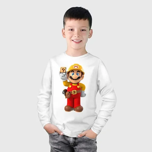 Детские футболки с рукавом Mario Bros