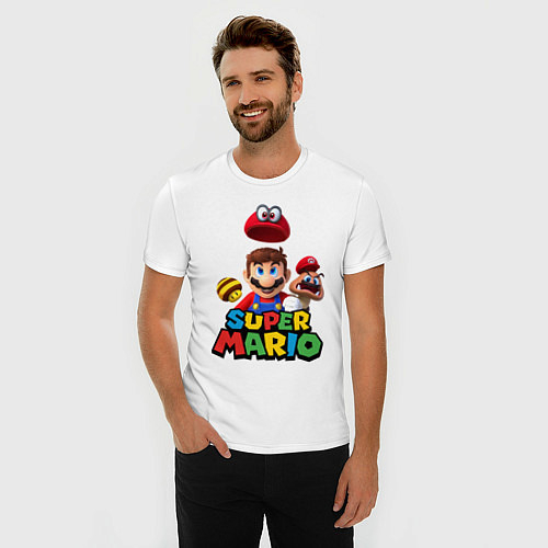 Мужские хлопковые футболки Mario Bros