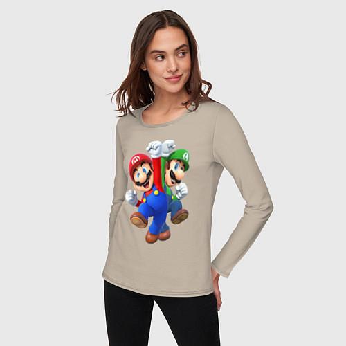 Женские футболки с рукавом Mario Bros