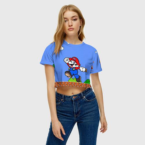 Женские укороченные футболки Mario Bros