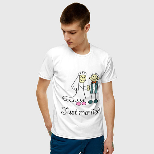 Мужские футболки для молодоженов