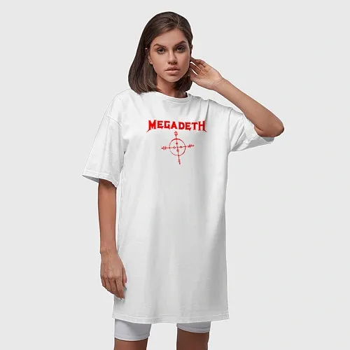 Женские длинные футболки Megadeth