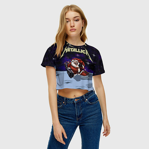 Женские укороченные футболки Metallica