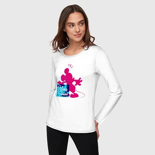 Женские футболки с рукавом Микки Маус