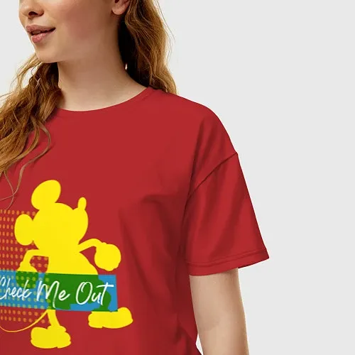 Женские хлопковые футболки Микки Маус