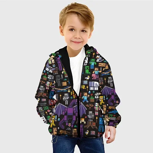 Детские куртки с капюшоном Minecraft