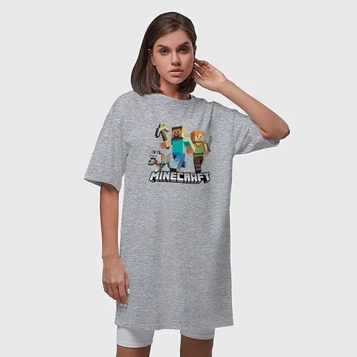 Женские хлопковые футболки Minecraft