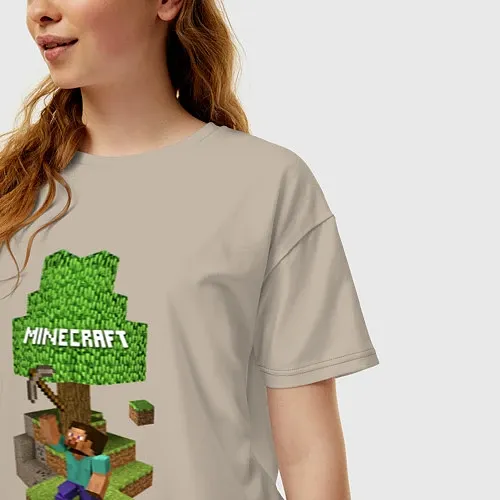 Женские футболки оверсайз Minecraft