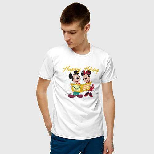 Мужские хлопковые футболки Минни Маус