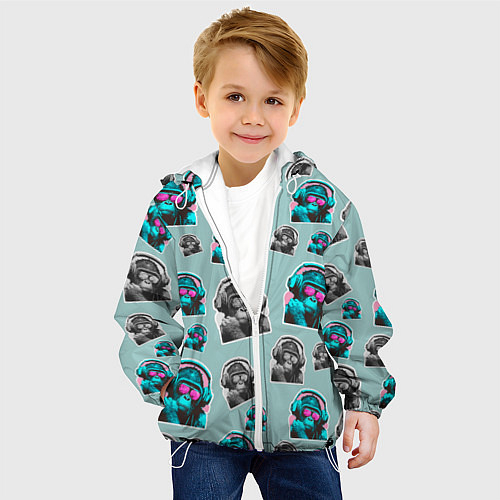 Детские демисезонные куртки с обезьянами