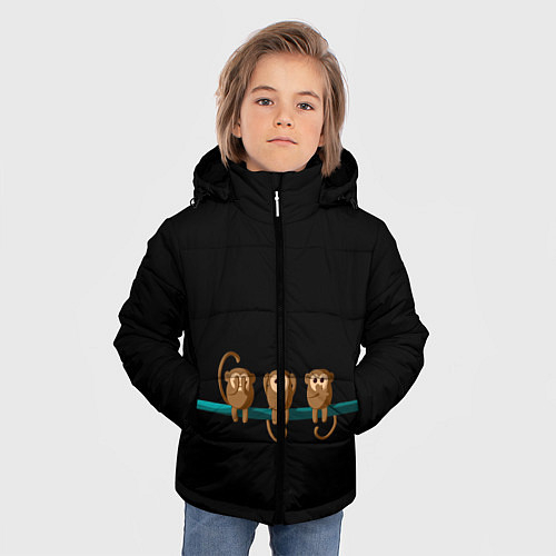Детские зимние куртки с обезьянами