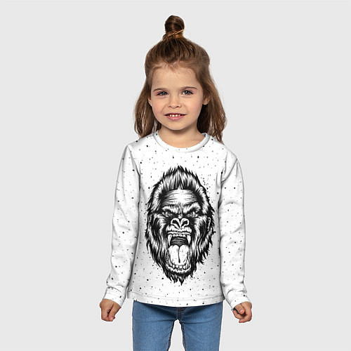 Детские футболки с рукавом с обезьянами