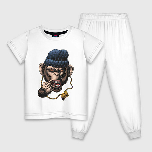 Детские пижамы с обезьянами