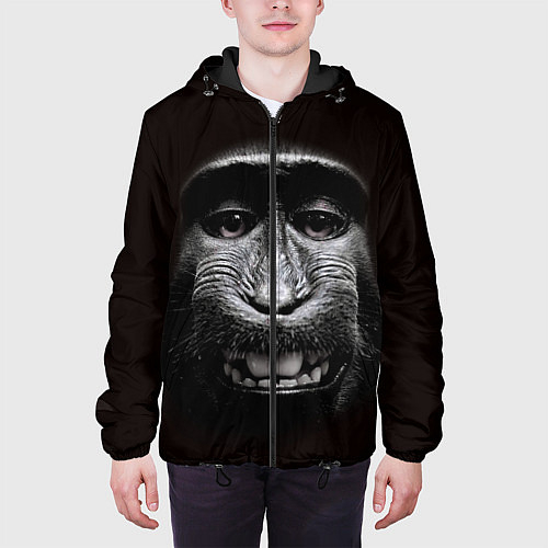 Мужские куртки с капюшоном с обезьянами