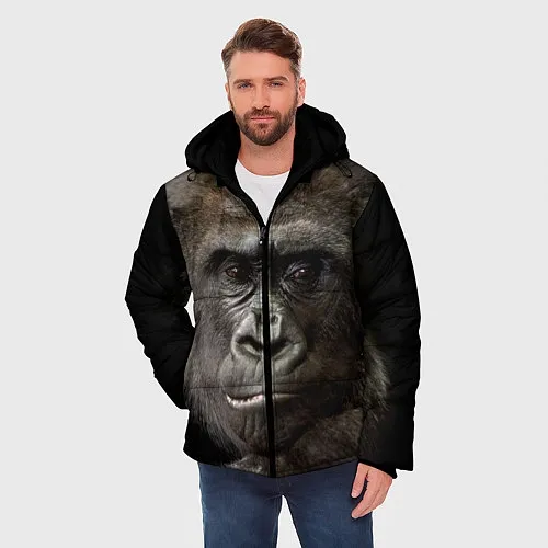 Мужские куртки с капюшоном с обезьянами