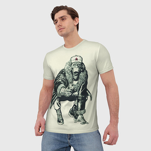 Мужские 3D-футболки с обезьянами