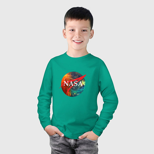 Хлопковые лонгсливы NASA