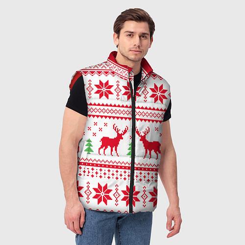 Мужские жилетки c новогодними узорами