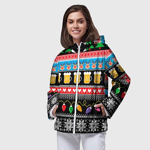 Женские ветровки c новогодними узорами