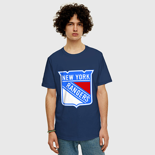 Мужские хлопковые футболки Нью-Йорк Рейнджерс